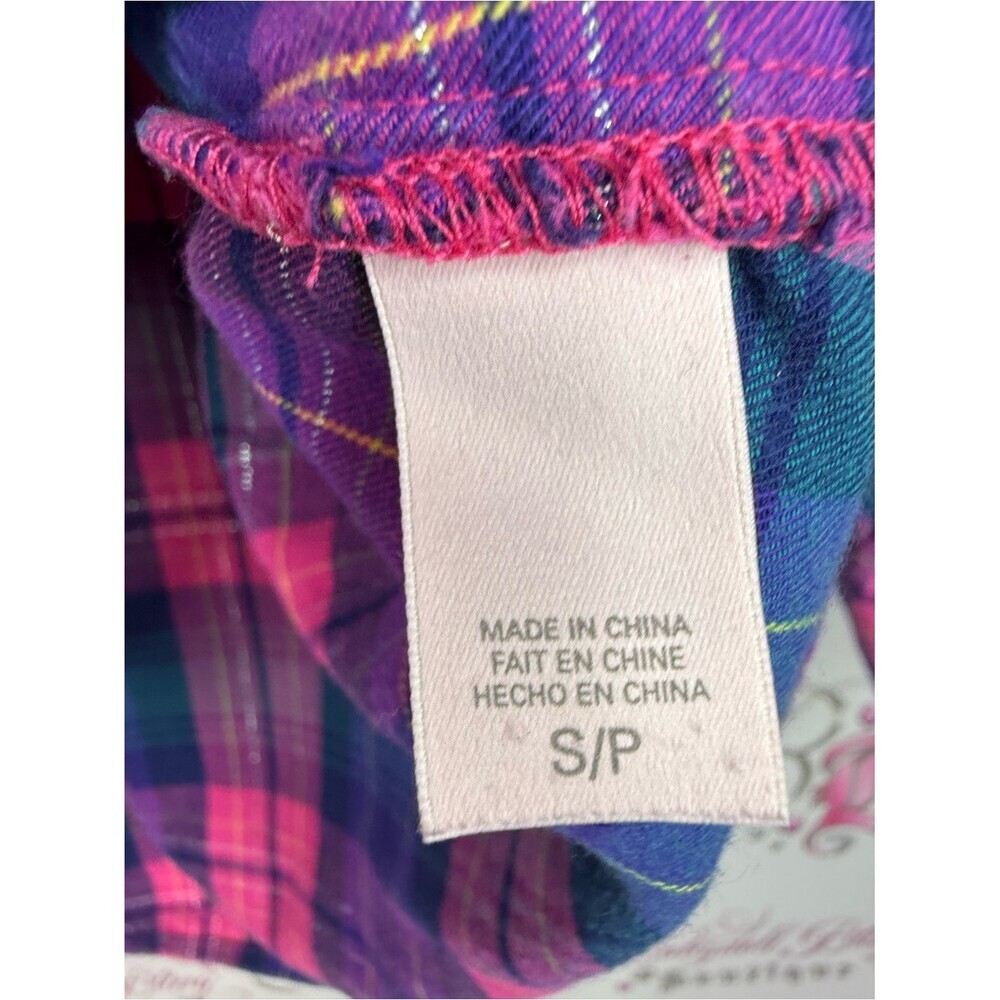 Victoria's Secret shirt Pink & Purple Plaid Button-Down Shirt - Picture 9 of 11